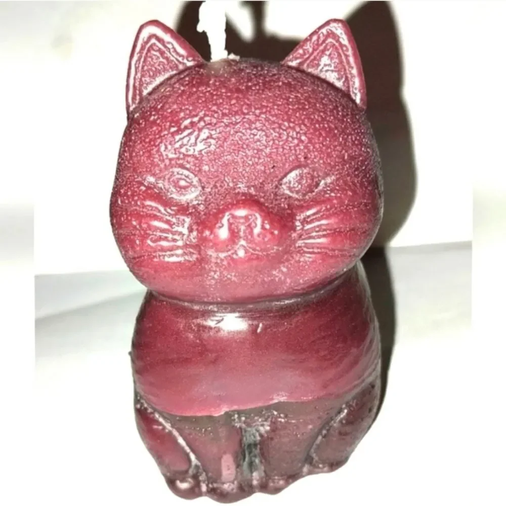 Hand crafted limited edition white candle from our Cat Lady candle collection